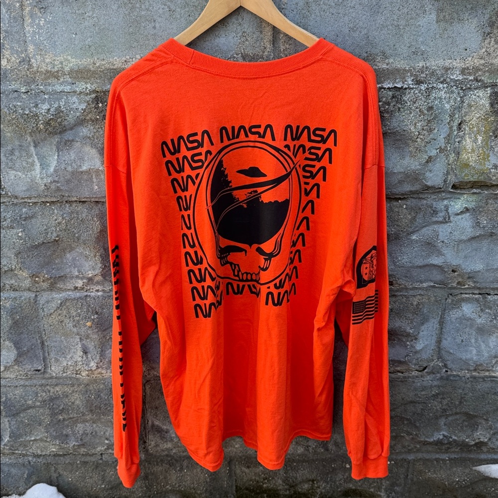 Grateful Dead NASA Space Camp Long Sleeve T Shirt XXL Orange